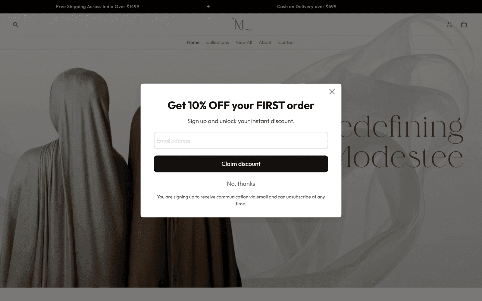 Modestee Label — project banner